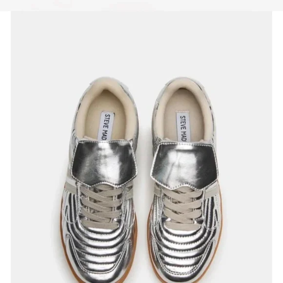 Steve Madden Silver Sneakers - Picture 2 of 7